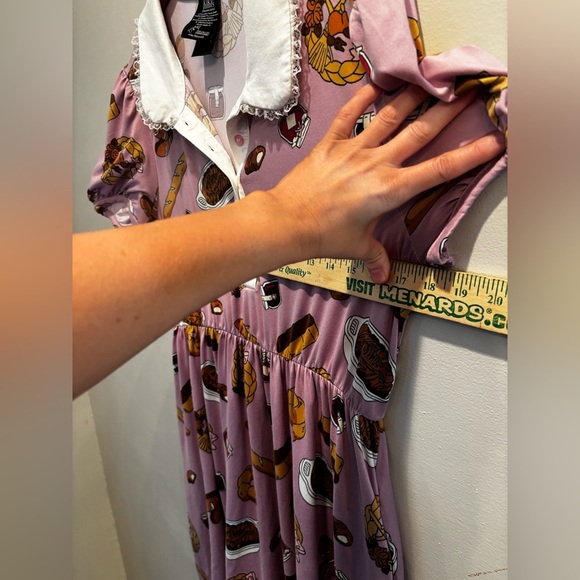 Spencer's Pink and Purple Casual Sundress Short Sleeve retro goth Spencer’s - Picture 7 of 14